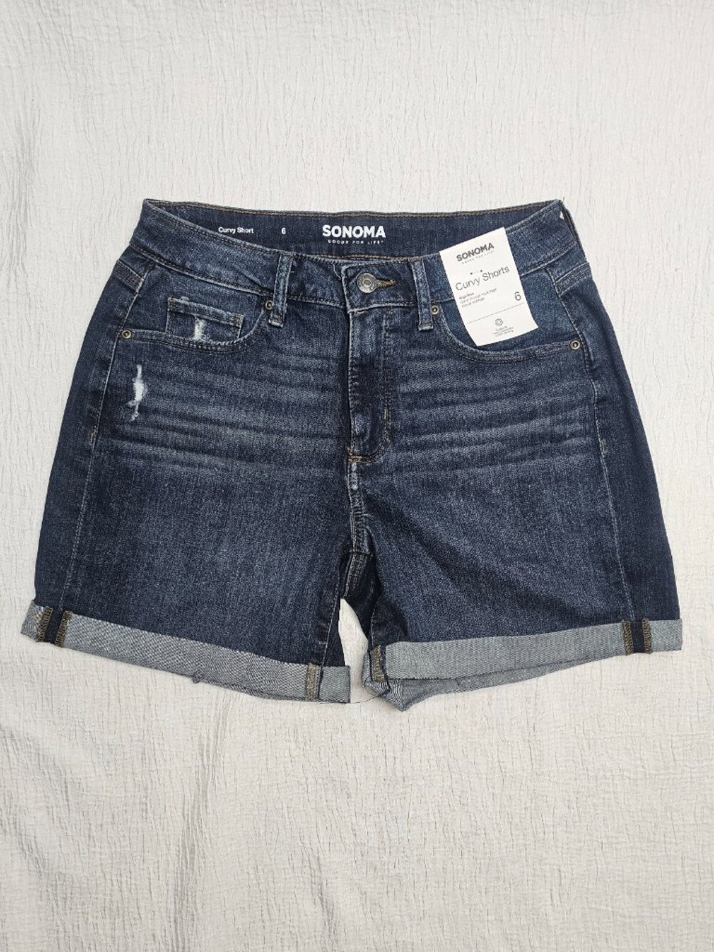 Sonoma Goods For Life Women's Curvy High Rise Shorts Size 6